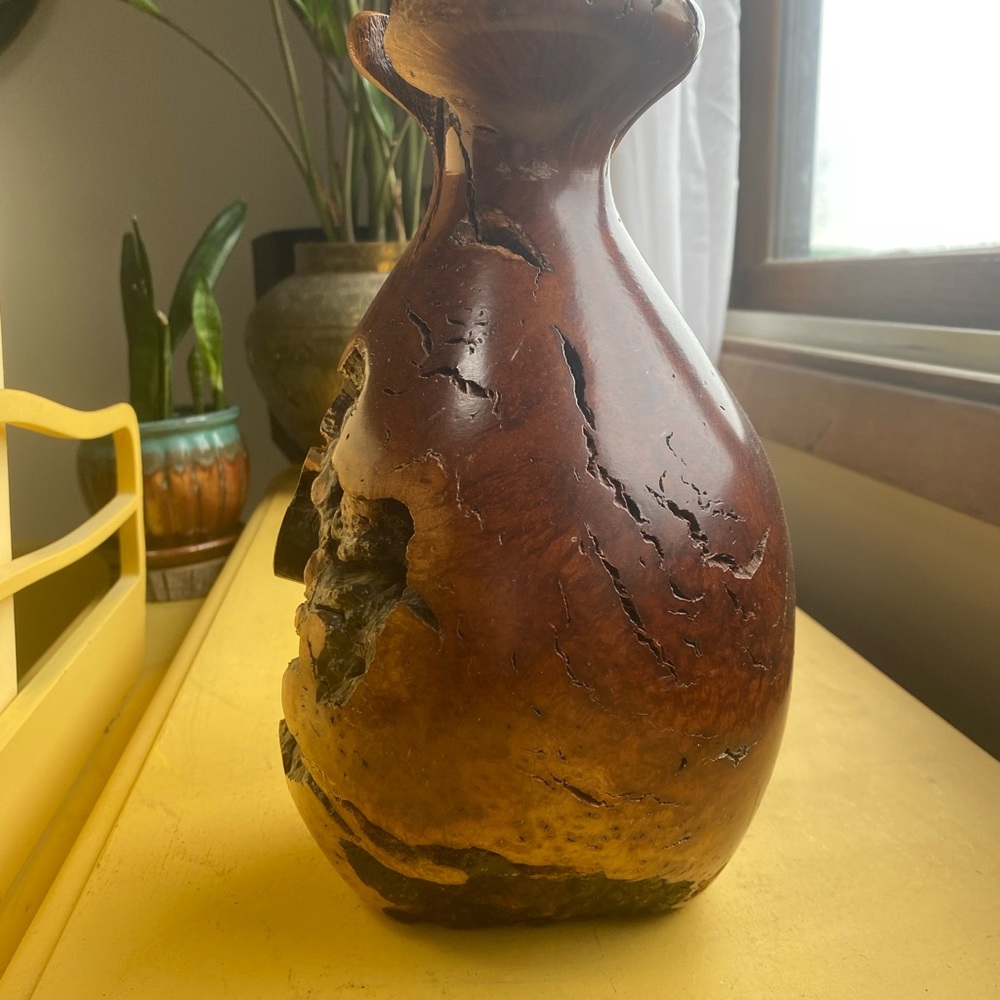 GORGEOUS Burl Wood Vase - Picture 7 of 9
